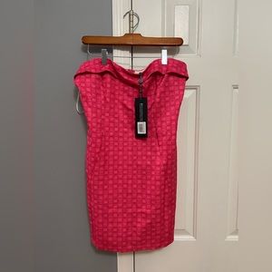 White fox got me hooked hot pink mini dress